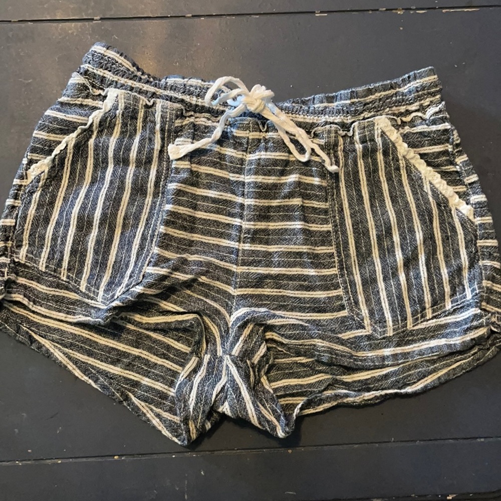 Blue and white stripped shorts